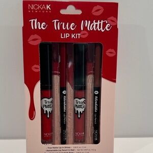 NICKA K The True Mayte Lip Kit in Red and Turkish Rose Colors.